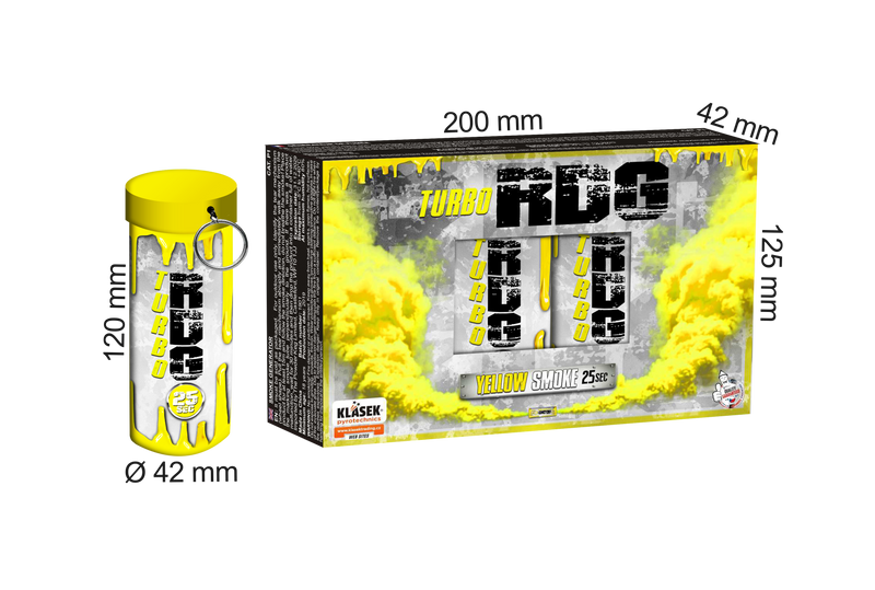 Turbo smoke tube Gelb - 25s